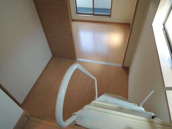 Non-living room. The view from the loft. Climb and, And for some reason excited.