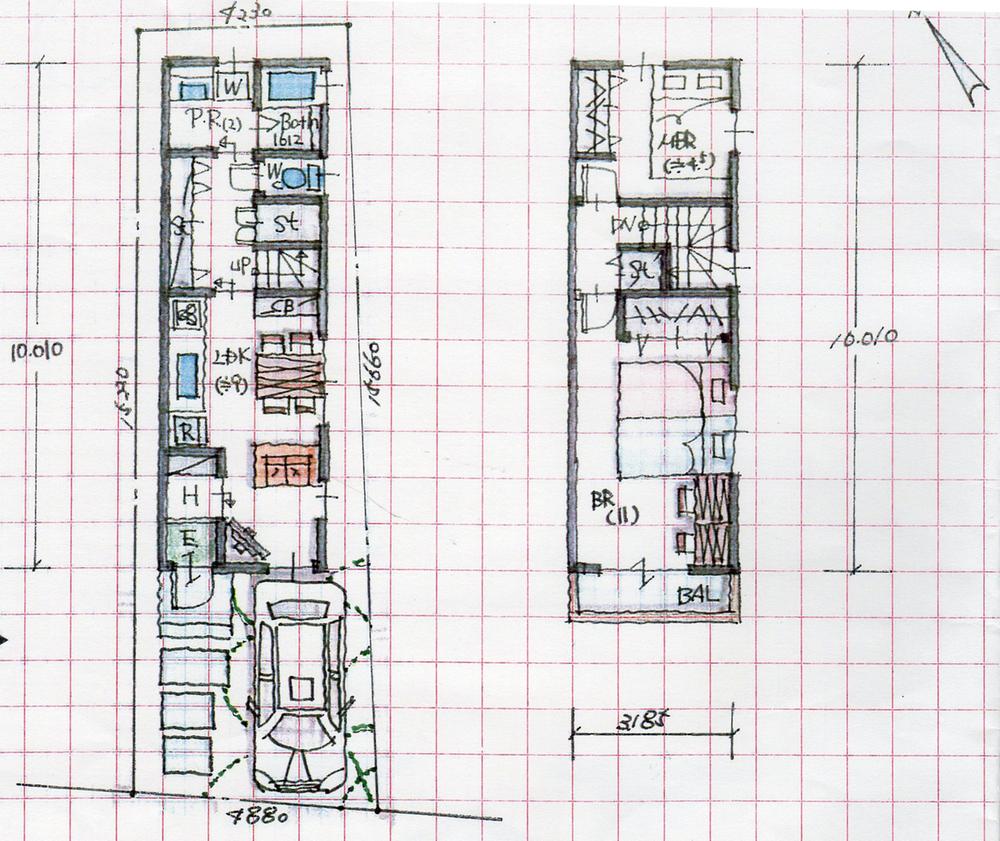 Building plan example (Perth ・ Introspection). Building plan example ( No. 1 place) Building Price 16 million yen, Building area 67, 00 sq m