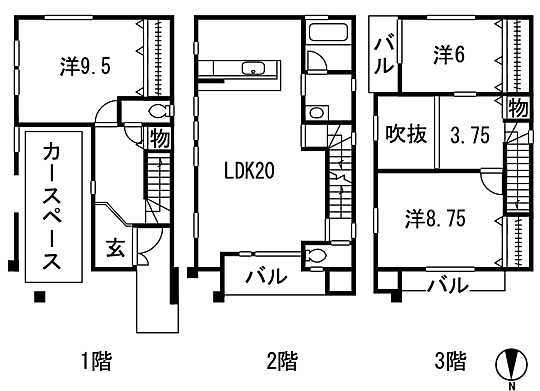 Other local. Blow-by, All rooms have 6-mat or more of plan. Building plan example (D-4 No. land) between preparative type 3LDK, Building area 113.31 sq m
