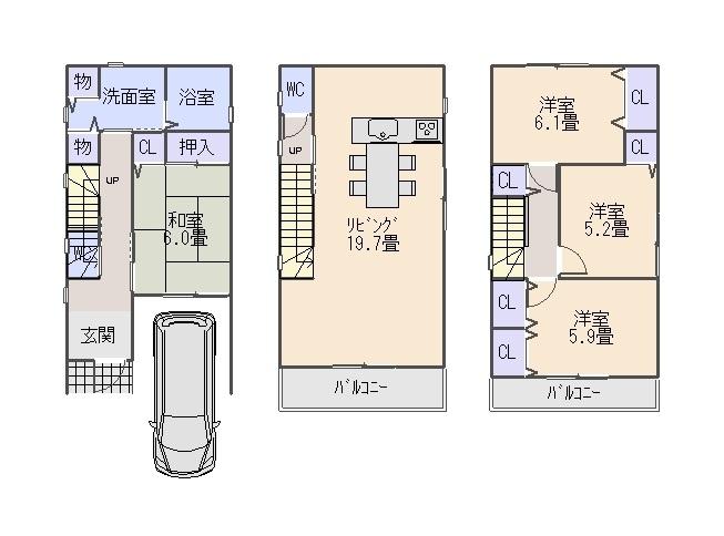 Other. Three-story Floor reference plan