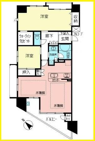 Floor plan. 2LDK, Price 31,800,000 yen, Occupied area 85.23 sq m