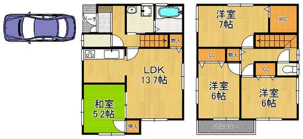 Floor plan. 30,800,000 yen, 4LDK, Land area 91.16 sq m , Building area 92.34 sq m fulfilling life stage.