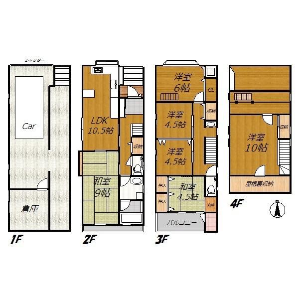 Floor plan. 26,800,000 yen, 6DK, Land area 69.54 sq m , Really large building area 164.93 sq m. You can tag. 