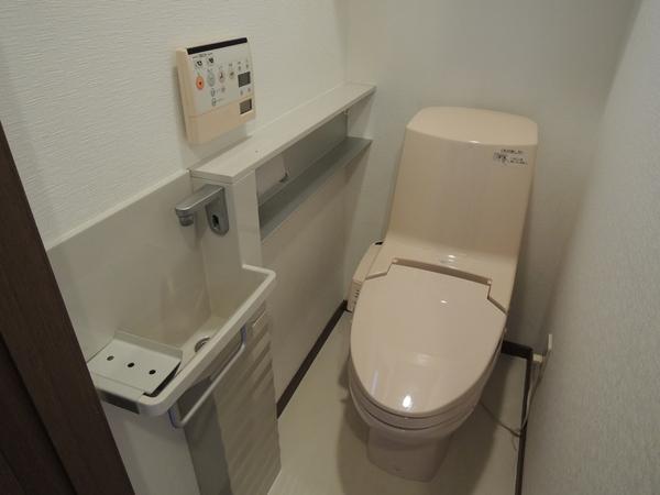 Toilet. The third floor of the toilet. With here also a bidet handwashing. 