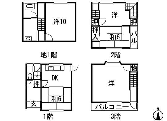 Floor plan. 13.6 million yen, 5DK, Land area 28.76 sq m , Building area 78.99 sq m