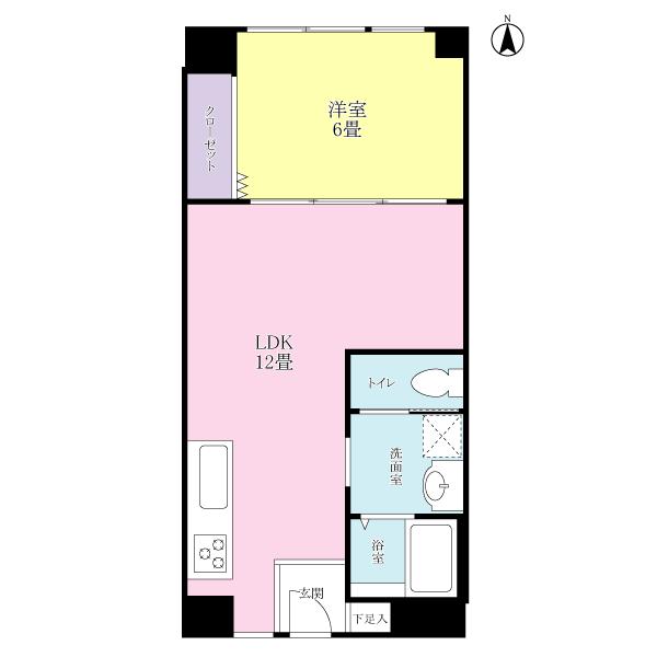 Floor plan. 1LDK, Price 8.5 million yen, Footprint 42.3 sq m