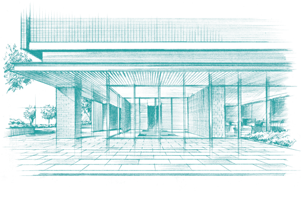 Shared facilities.  [entrance] Glass wall is to reflect beautifully the sunlight, The family and guests us with escort until the dazzling (Rendering Illustration)