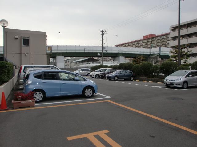 Parking lot.  ■ Plane is of the parking lot