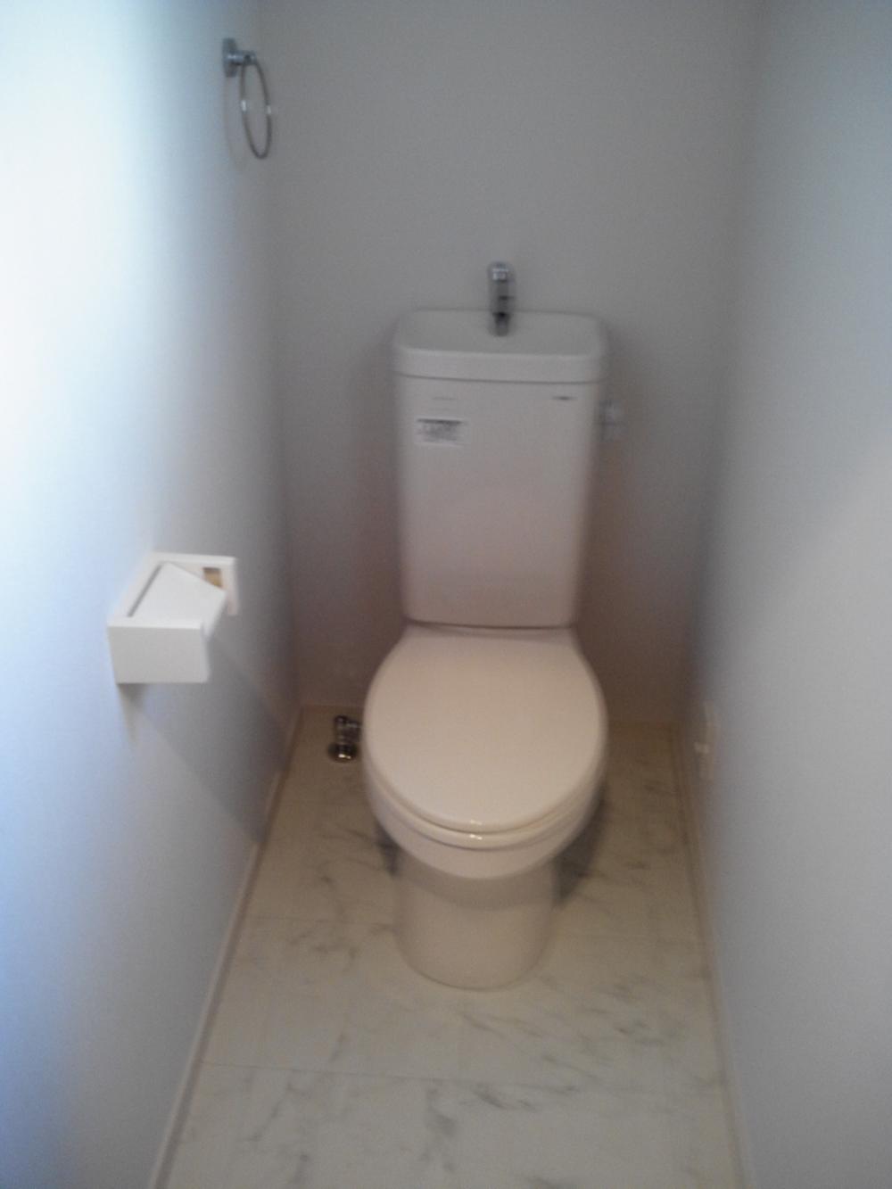 Toilet. Toilet room simple white-collar