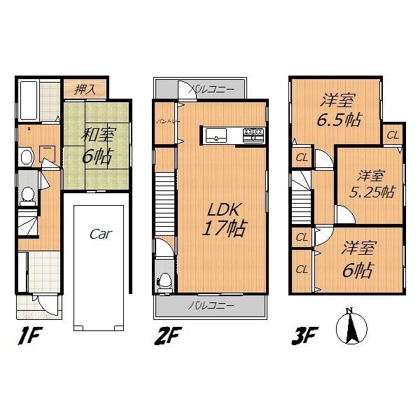 Floor plan. 31,800,000 yen, 4LDK, Land area 62.97 sq m , Building area 116.63 sq m