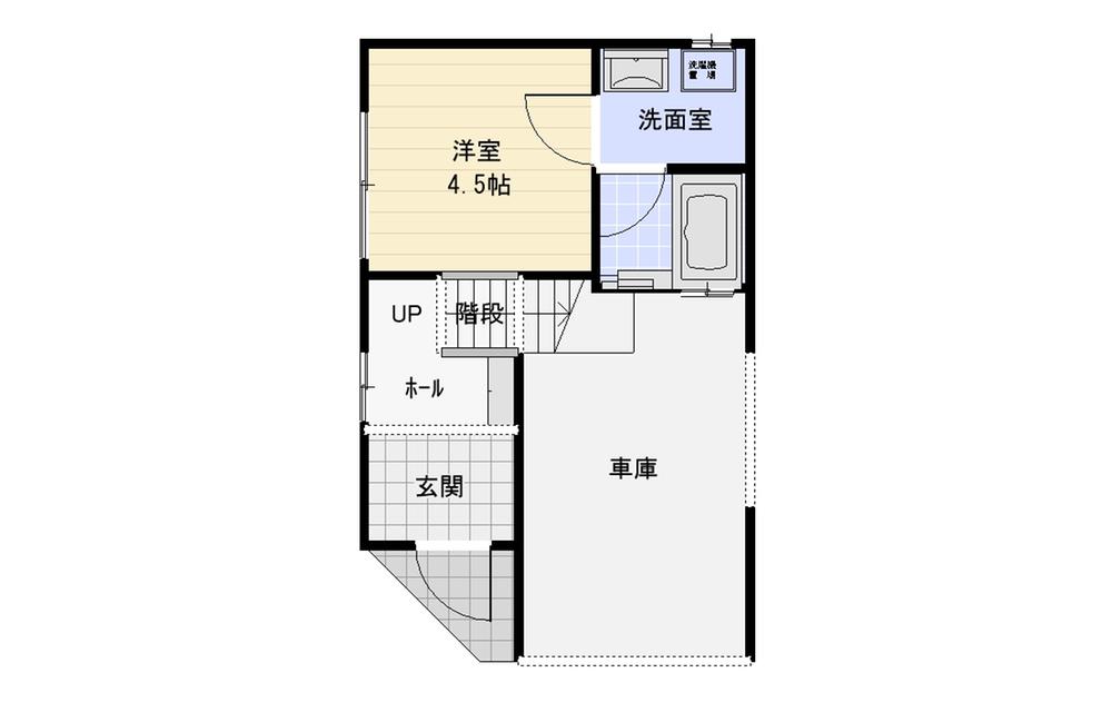 Floor plan. 22,800,000 yen, 4LDK + S (storeroom), Land area 40.8 sq m , Building area 89.1 sq m 1F plan view