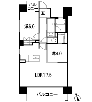 Floor: 2LDK, occupied area: 60.74 sq m, Price: 25.9 million yen