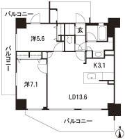 Floor: 2LDK, occupied area: 62.16 sq m, Price: 31,446,000 yen