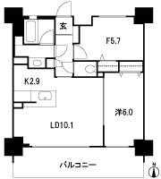 Floor: 1LDK + F (storeroom), the occupied area: 54.31 sq m, Price: 32,057,000 yen