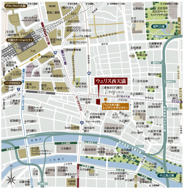 Surrounding environment. local ・ Residence gallery guide map