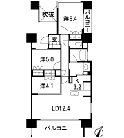 Floor: 3LDK, occupied area: 68.75 sq m, Price: 39,900,000 yen ・ 41,300,000 yen