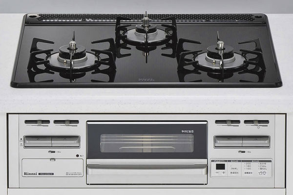 Kitchen.  [Glass top 3-neck gas stove] Luster is beautifully clean easy to glass top. Spills, such as also wipe quickly people boiled, It is a good user-friendly stove (same specifications)