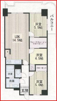 Floor plan. 3LDK, Price 23.8 million yen, Footprint 75.6 sq m , Balcony area 8.99 sq m