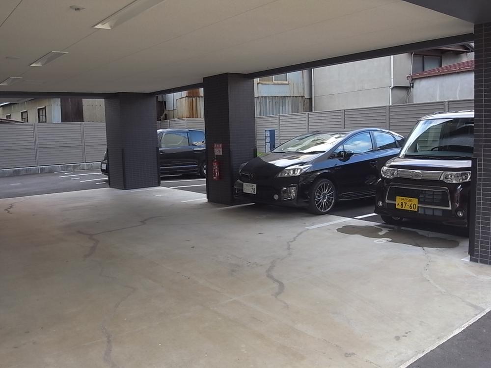 Parking lot. Common areas