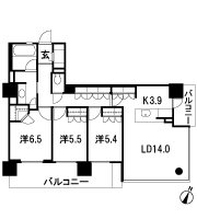 Floor: 3LDK, occupied area: 85.33 sq m, Price: 60,647,000 yen ~ 63,686,000 yen