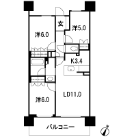 Floor: 3LDK, occupied area: 66.76 sq m, Price: 40,195,000 yen ・ 42,828,000 yen