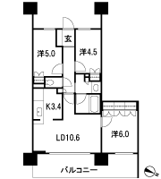 Floor: 3LDK, occupied area: 64.83 sq m, Price: 39,283,000 yen ・ 44,446,000 yen