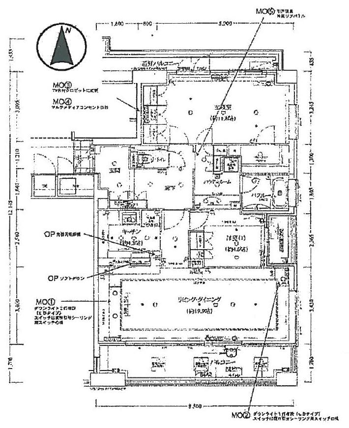 Floor plan. 2LDK, Price 49,800,000 yen, Occupied area 96.03 sq m , Balcony area 14.45 sq m in February 2006 built shallow all-electric pet breeding Allowed of completion (contract with)! LD portion is about 19.9 Pledge Southeast of the room