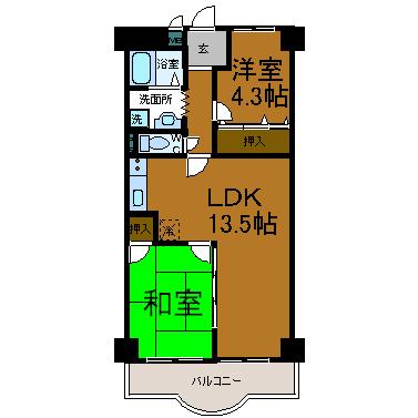 Floor plan. 2LDK, Price 15.8 million yen, Occupied area 58.86 sq m , Clean 2LDK of balcony area 6.9 sq m renovation completed