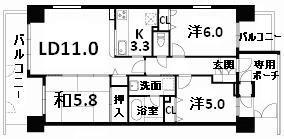 Floor plan. 3LDK, Price 29,800,000 yen, Occupied area 67.25 sq m , Balcony area 12.69 sq m 3LDK ・ Corner room