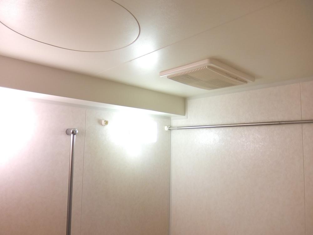Bathroom. With bathroom ventilation drying heater