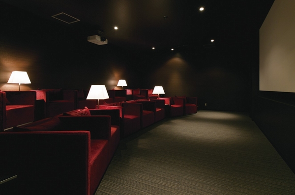 Theater room of luxury nestled