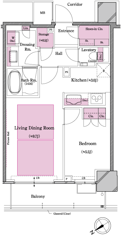 Floor: 1LDK, occupied area: 46.05 sq m, Price: 36,558,683 yen ・ 37,067,857 yen