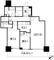 Floor: 2LDK, the area occupied: 63.5 sq m, Price: 39,308,222 yen ・ 41,548,587 yen