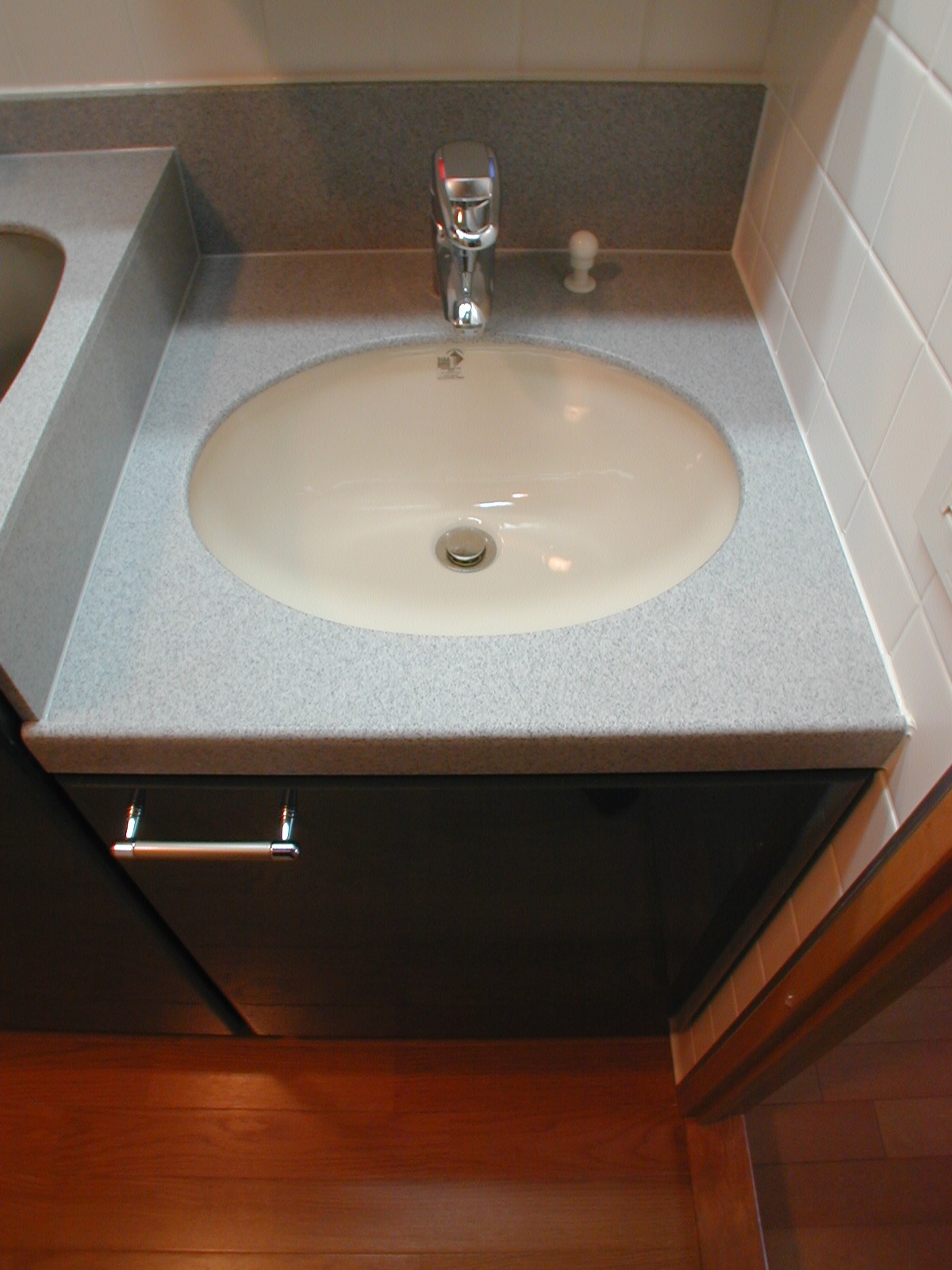 Washroom. With storage vanity