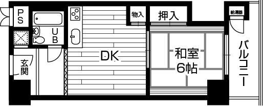 Floor plan. 1DK, Price 8 million yen, Occupied area 32.85 sq m , Balcony area 5.62 sq m floor plan