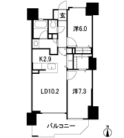 Floor: 2LDK, occupied area: 60 sq m, Price: 28,234,000 yen