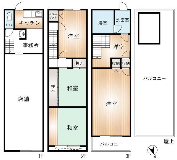 Floor plan. 25 million yen, 5K, Land area 66.22 sq m , Building area 122.43 sq m