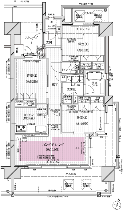 Floor: 3LDK, occupied area: 67.62 sq m, Price: 28,880,000 yen ~ 33,680,000 yen