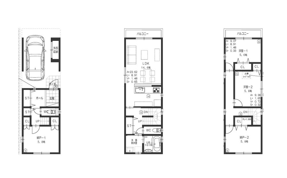 Floor plan. 26,800,000 yen, 4LDK, Land area 56.18 sq m , Building area 102.47 sq m floor plan