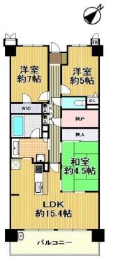 Floor plan. 3LDK + S (storeroom), Price 25,900,000 yen, Occupied area 77.33 sq m , Balcony area 11.4 sq m