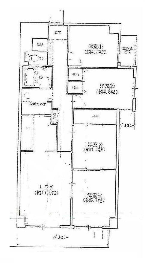 Floor plan. 4LDK, Price 7.3 million yen, Occupied area 76.83 sq m