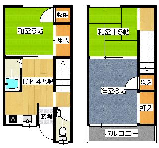 Floor plan. 3.9 million yen, 3DK, Land area 36.93 sq m , Building area 57.64 sq m