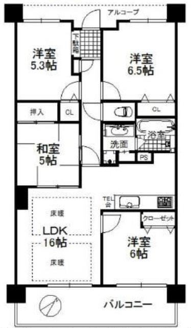 Floor plan. 4LDK, Price 21.9 million yen, Occupied area 81.78 sq m , Balcony area 14.2 sq m