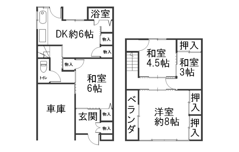Floor plan. 12.8 million yen, 4DK, Land area 71.53 sq m , Building area 90.42 sq m