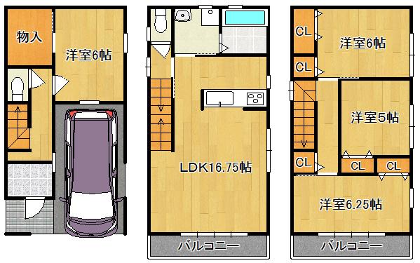 Floor plan. (No. 1 point), Price 29,800,000 yen, 4LDK+S, Land area 61.29 sq m , Building area 99.62 sq m