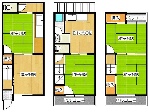 Floor plan. 7.8 million yen, 5DK, Land area 47.35 sq m , Building area 73.32 sq m