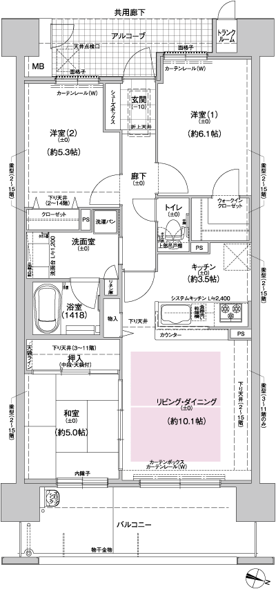 Floor: 3LDK, occupied area: 71.05 sq m, Price: 20,900,000 yen ~ 25,800,000 yen