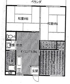 Floor plan. 3LDK, Price 7.8 million yen, Occupied area 44.95 sq m , Balcony area 8.2 sq m renovated. It is ready-to-move-in.