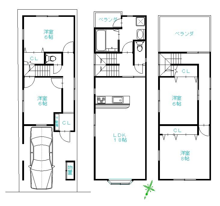 Floor plan. 29,800,000 yen, 4LDK, Land area 60.73 sq m , Building area 110.57 sq m floor plan