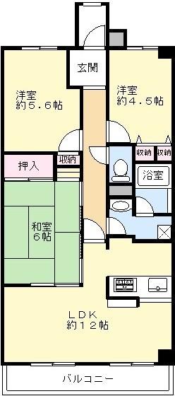Floor plan. 3LDK, Price 14.8 million yen, Footprint 66 sq m , Balcony area 10.01 sq m